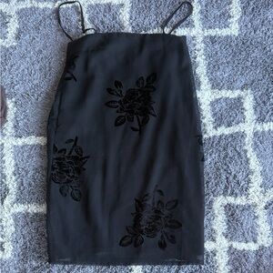 Amuse Society Black Floral Mini Dress